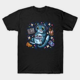 Space Gamer Cat T-Shirt